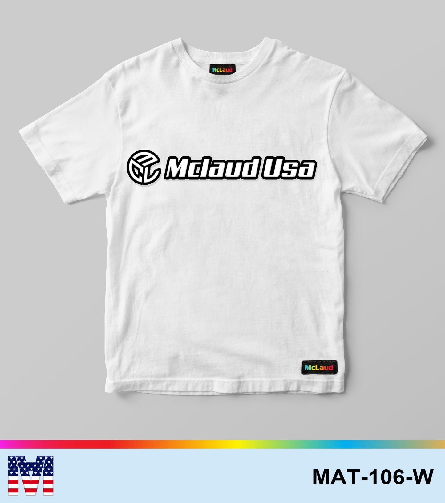 MAT105 - McLaud USA Outline with Logo Text Tee