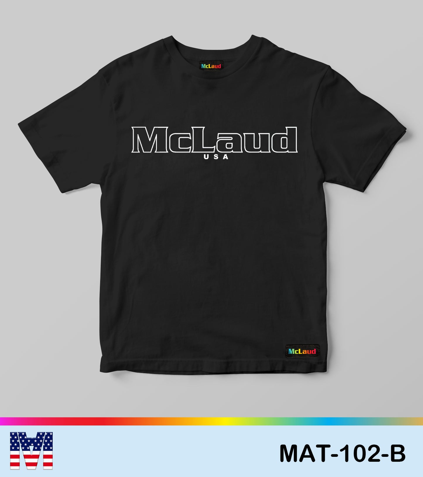 MAT102 - McLaud USA Outline Text Tee