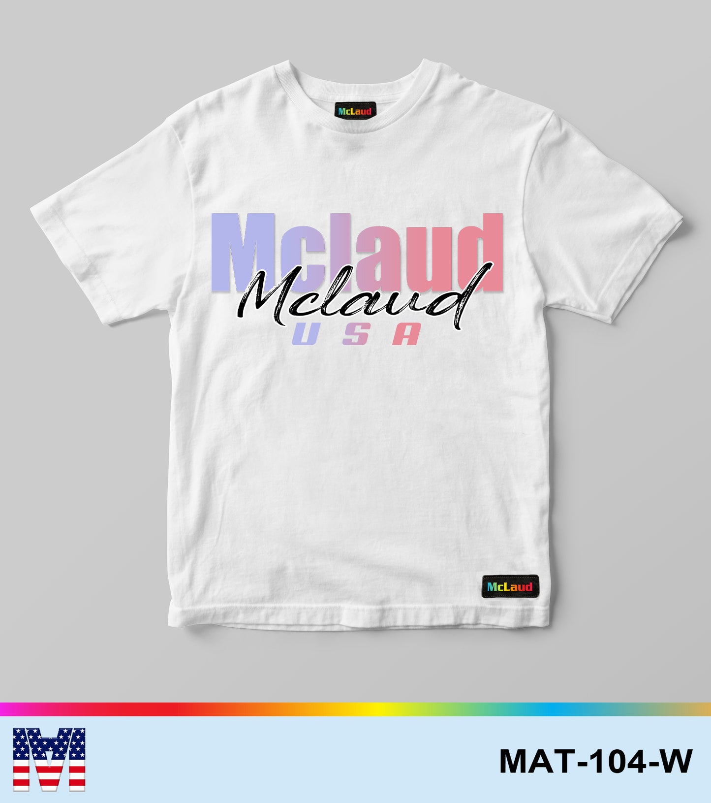 MAT104 - McLaud USA Cursive Upfront Tee